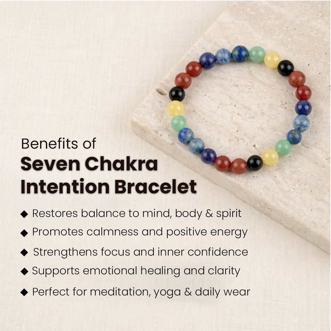 Seven Chakra  Intention Bracelet