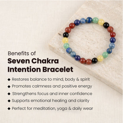 Seven Chakra  Intention Bracelet