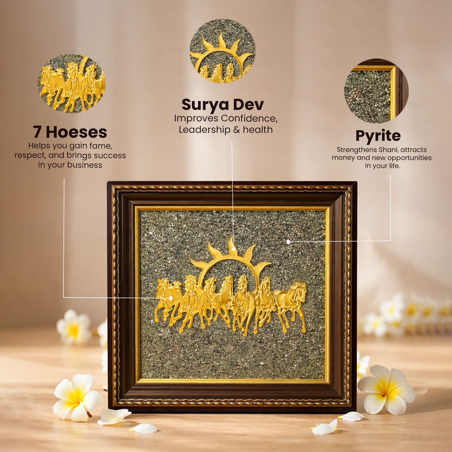 7 Horses Pyrite Frame