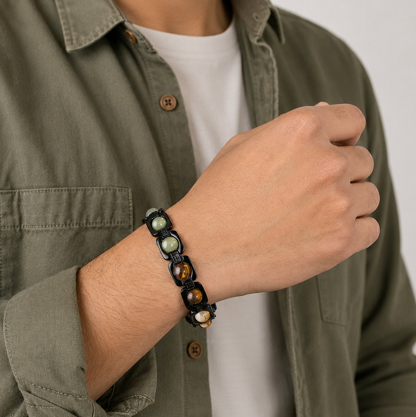 Metal Dhan Yog Bracelet - Black