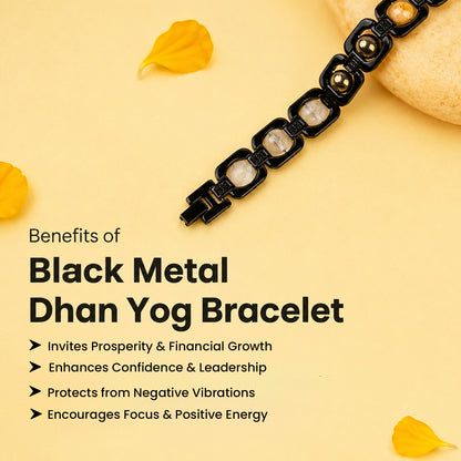 Metal Dhan Yog Bracelet - Black