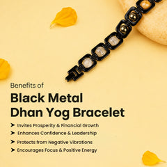 Metal Dhan Yog Bracelet - Black