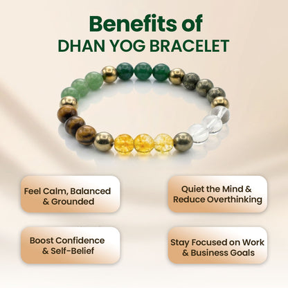 Dhan Yog Bracelet with FREE Raw Selenite Plate
