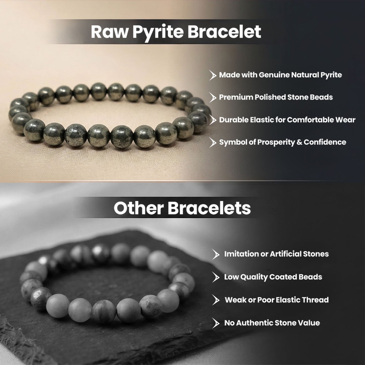 Raw Pyrite Bracelet