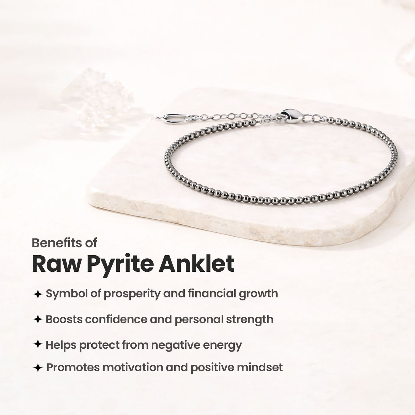 Raw Pyrite Anklet