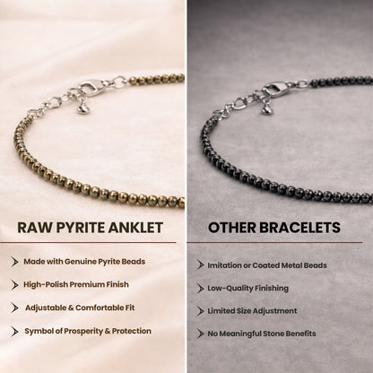 Raw Pyrite Anklet