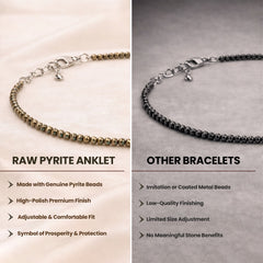 Raw Pyrite Anklet