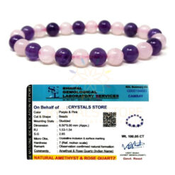 Rose Quartz Amethyst Combo Bracelet