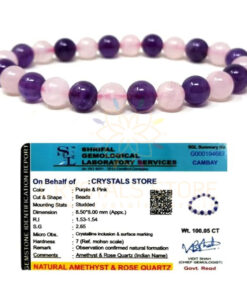 Rose Quartz Amethyst Combo Bracelet