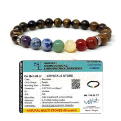 Seven Chakra Tiger Eye Bracelet