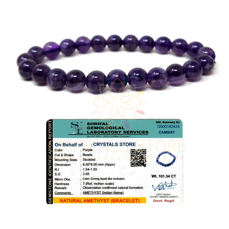 Amethyst Crystal Bracelet | Inner Wisdom – Soulcial Connection