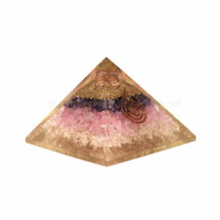 Amethyst Rose Crystal Orgone Energy Pyramid