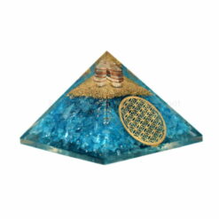 Aquamarine Onyx Flower Of Life Orgone Energy Pyramid