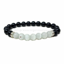 Black Obsidian Selenite Protection & Energy Bracelet (Certified)