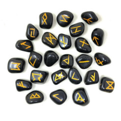 Black Tourmaline Rune Sets With Instructions