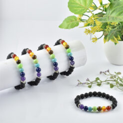 Chakra Lava Bracelet