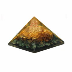 Citrine Tiger Eye Combo With Green Jade Orgonite Pyramid