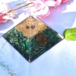Malachite Metaphysical Orgone Energy Pyramid