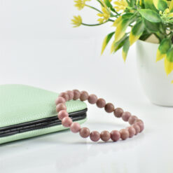 Pink-Rhodonite Gemstone Bracelet.