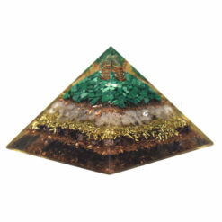 Malachite Crystal Quartz Amethyst Orgonite Pyramid