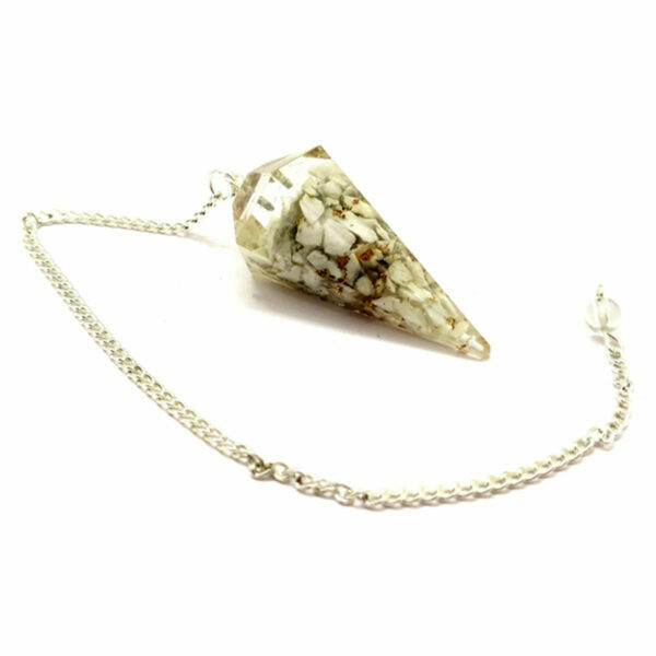Orgonite White Agate Pendulum