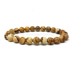 Picture Jasper Bracelet For Grounding & Good Luck (Certified)