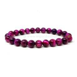 Pink Tiger Eye Bracelet For Intention & Courage (Certified)