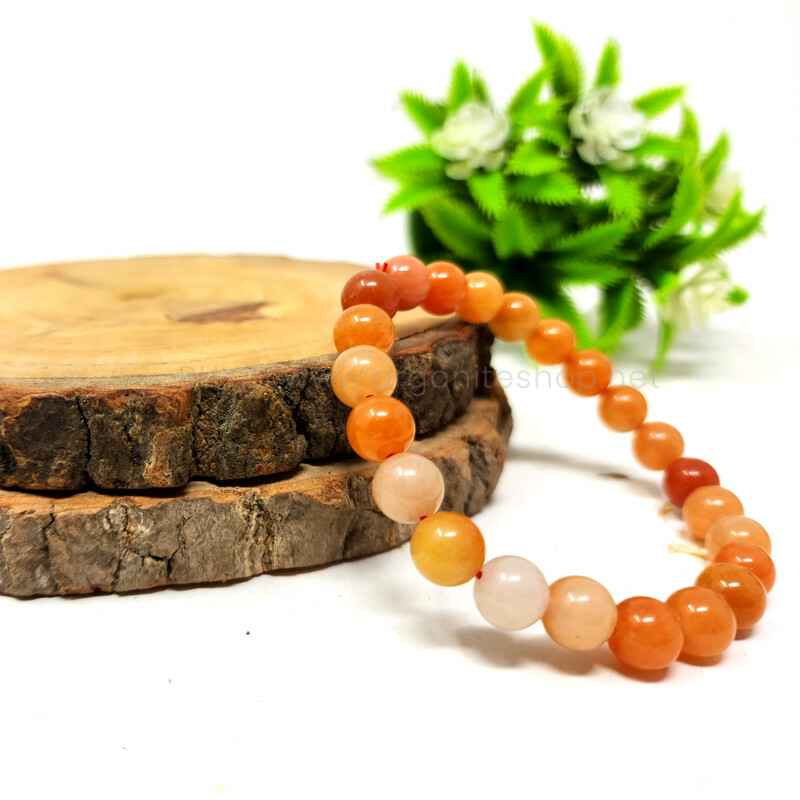 Orange Wedding Red Carnelian Gemstone Bracelet, Size: 8mm at Rs 250/piece  in Khambhat