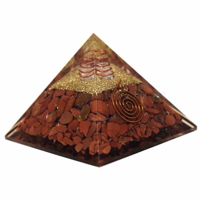 Red Jasper Orgone Energy Pyramid For Courage - Crystals Store