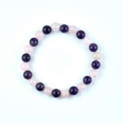 Rose Quartz Amethyst Combo Bracelet