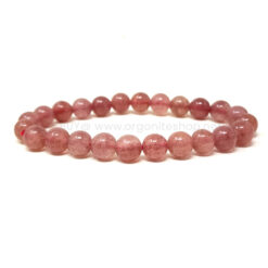 Strawberry Quartz Bracelet to boost love & Joy (Certified)