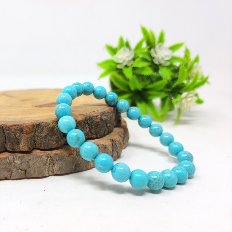 Crystal Precious Stone Bracelet - Turquoise Howlite - Sourceress