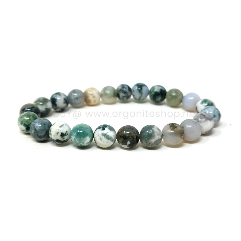 Tree Agate & Nephrite Jade Vine Beaded Bracelet || Reiki Infused - 6 |  Beaded bracelets, Bracelet sizes, Tree agate