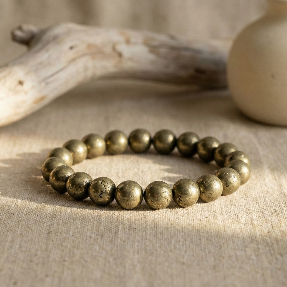 Pyrite Bracelet for Prosperity and Abundance - Attract Wealth with Style (Certified)
