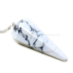 Howlite Faceted Pendulum
