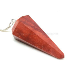 Red Jasper Faceted Pendulum