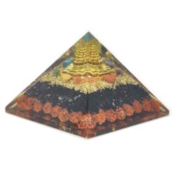 Black Tourmaline Rudraksha Orgone Pyramid