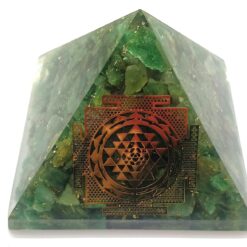 Green Mica Yantra Orgone Pyramid