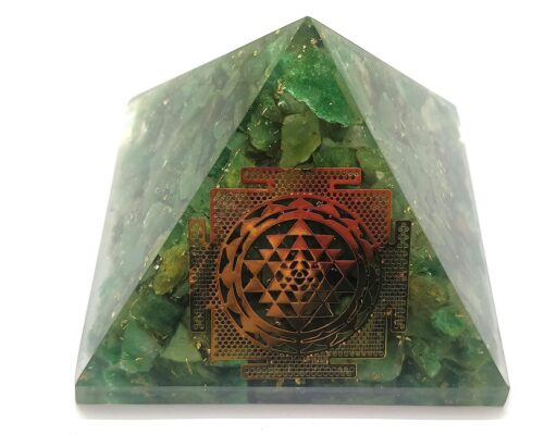 Green Mica Yantra Orgone Pyramid