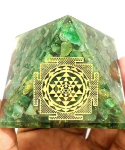 Green Mica Yantra Orgone Pyramid