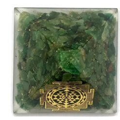 Green Mica Yantra Orgone Pyramid