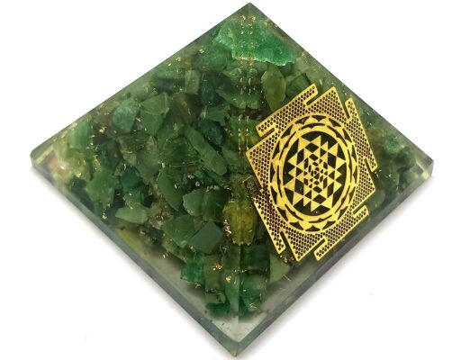 Green Mica Yantra Orgone Pyramid