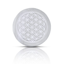 Selenite Flower Of Life Charging Plate