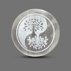 Selenite Ying yang Tree Of Life Charging Plate