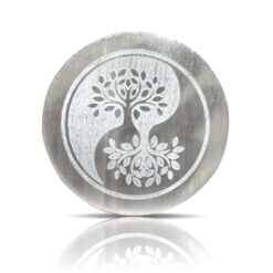 Selenite Ying yang Tree Of Life Charging Plate