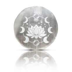 Selenite Lotus Triple Moon Charging Plate