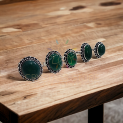 Green Onyx Gemstone Ring