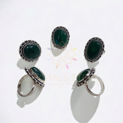 Green Onyx Gemstone Ring