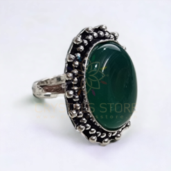Green Onyx Gemstone Ring