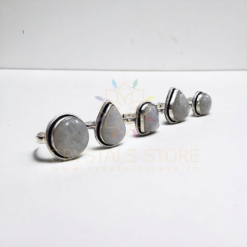 White Moonstone Rings